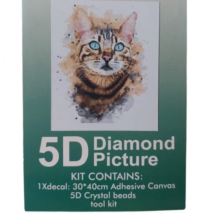 Pintura diamante gatinho